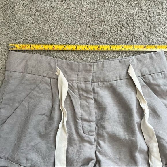 Aritzia Wilfred Allegra Shorts Light Grey Linen  Shorts - Picture 12 of 14
